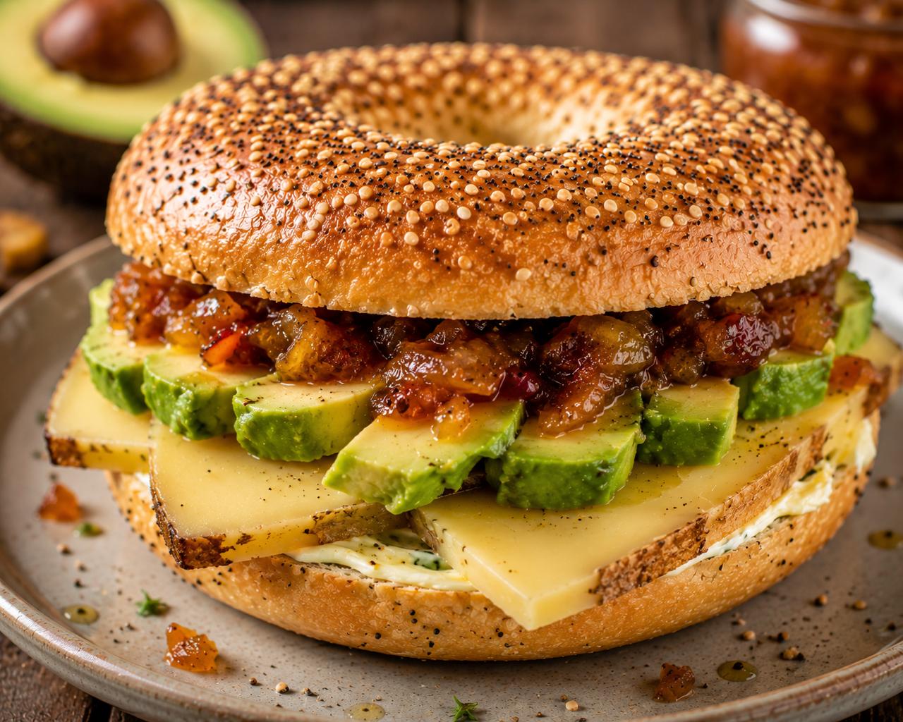Original amerikanischer Bagel, frisch belegt — Soul-Food.kitchen Lüdinghausen